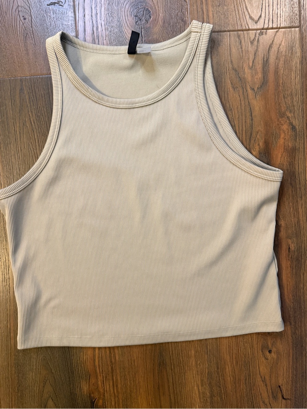 H&M Divided Ribbed Top in Light Green/ Grey(XXL)